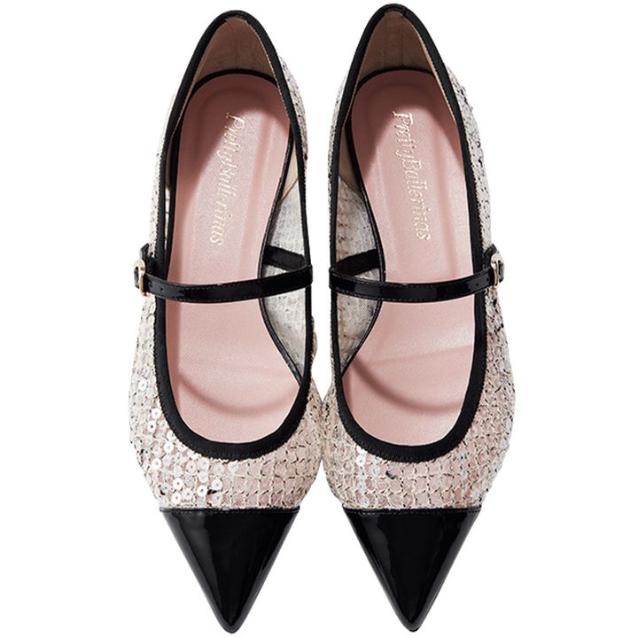 ツイード素材が美しいプリティー・バレリーナのパンプス