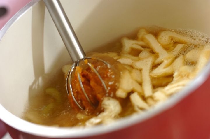 キュウリのみそ汁の作り方1