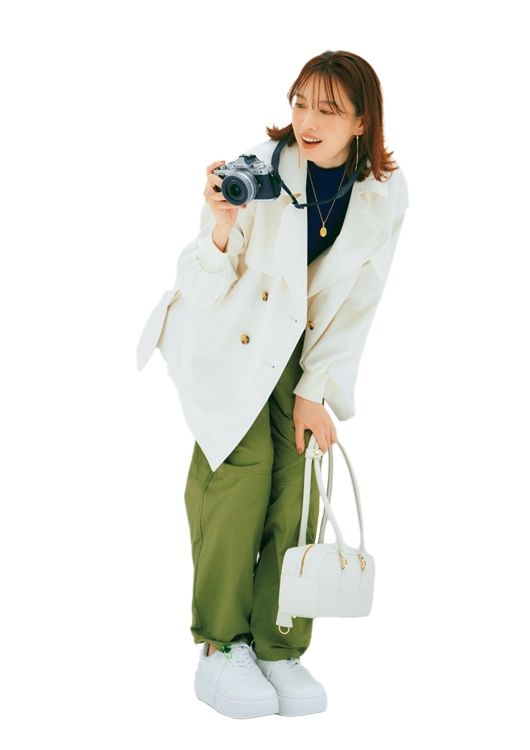 トレンド小物とつくるマニッシュ休日コーデ