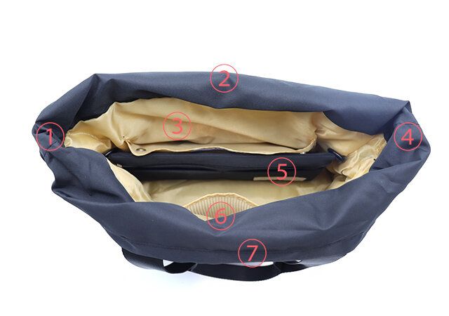 JTB黒巾着バッグ付録レビュー7ポケット