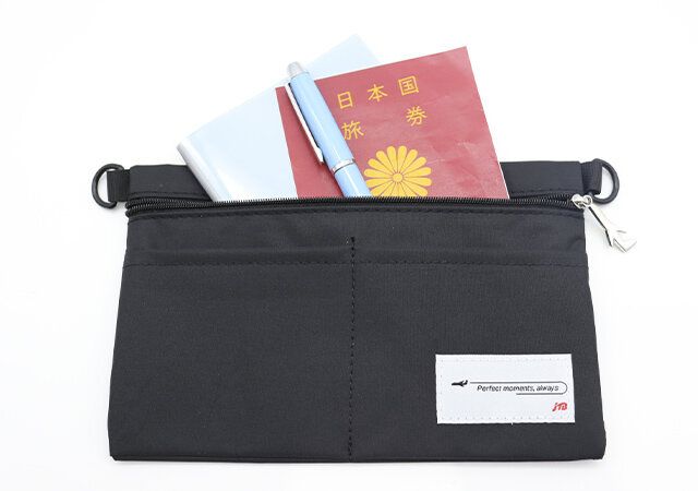 JTB黒巾着バッグ付録レビュー付属ポーチ