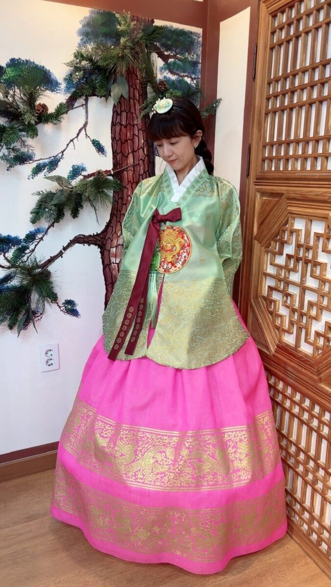 チマチョゴリ姿のGLOW読者モデル・島添淳子さん