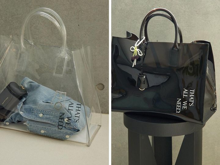 画像: 「PVC トートバッグ」[縦30✕横40✕マチ18cm]各￥16,500【ハァウ】※クリアは4月上旬頃発売予定、ブラックは2025年5月下旬頃発売予定 出典：ウィム ガゼット