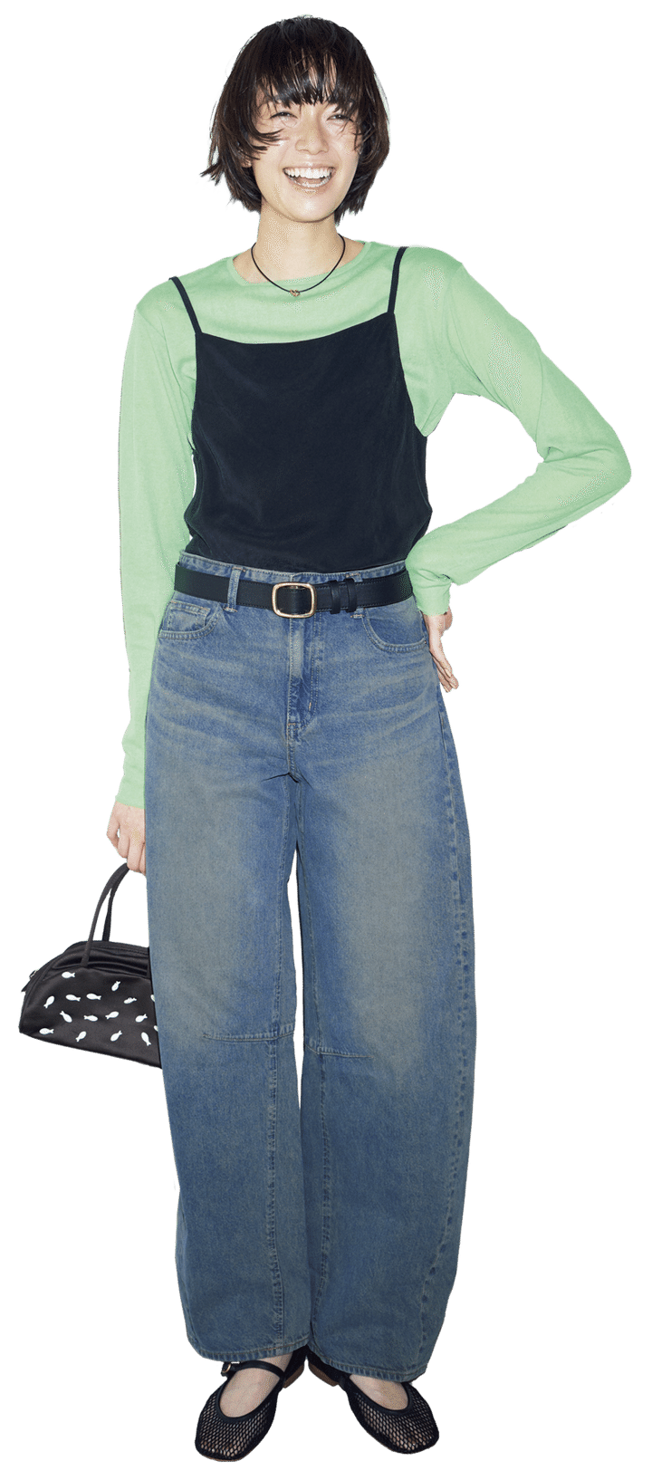 GU バレルレッグジーンズ