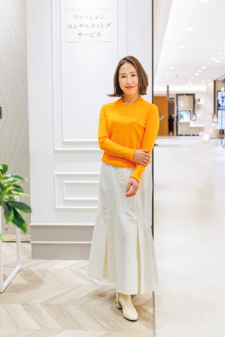 阪急うめだ本店でサービスを受けた後の野口敦子さん