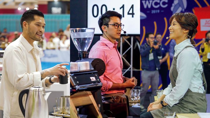 バリスタのミカエル・ジャシン、ボラン・ジュリオ・ウム、ハチョン・ジュヨン