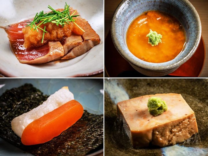 広尾『鮨 ゆうき』のつまみ４品