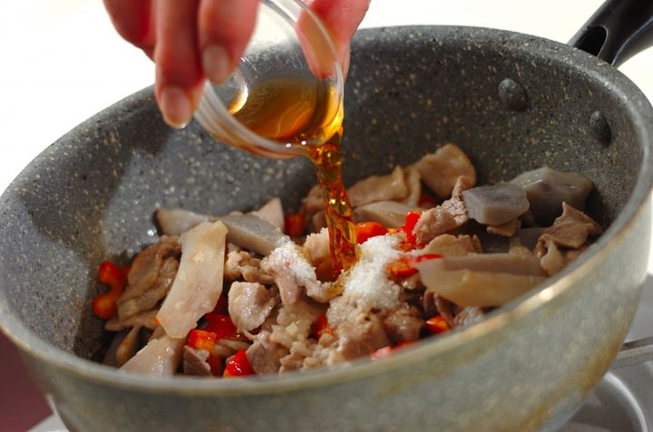 レンコンのエスニックきんぴらの作り方2