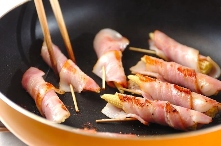 ベビーコーンベーコン焼きの作り方3