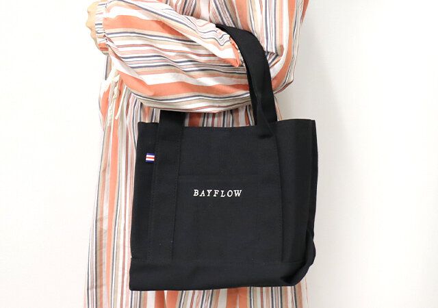 BAYFLOW［ベイフロー］収納5ポケット LOGO TOTE BAG BLACK／GRAY