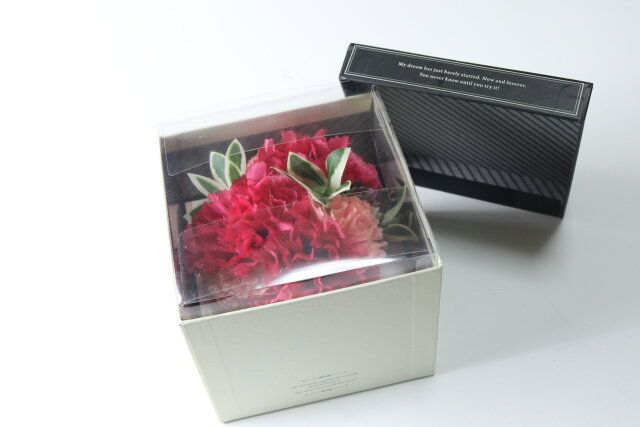 紙BOX（3サイズ、正方形、エレガントモノクロ） サイズ感