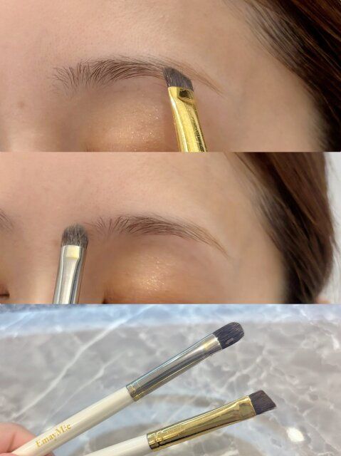 アイブロウブラシを使い分ける