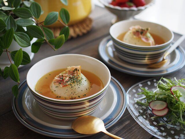 丸ごと新玉ねぎのスープ