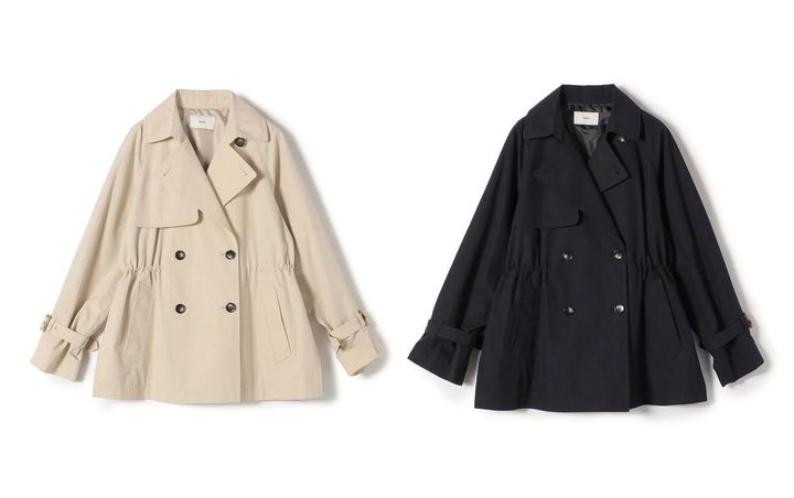 画像: 「ドロスト ショート トレンチ コート」各￥28,600 出典：シップス
