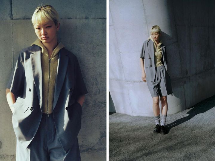 画像: 「4ボタン ダブル ハーフスリーブ ジャケット」￥17,600 出典：レイ ビームス