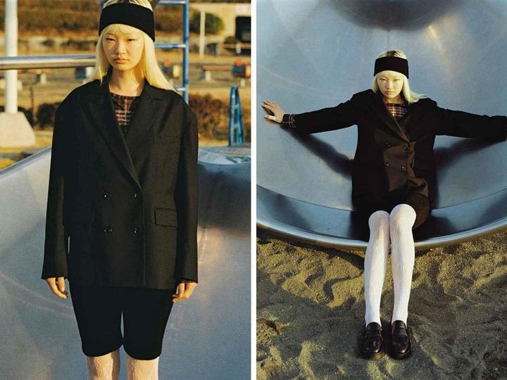 画像: 「4ボタン ダブル オーバーサイズ ジャケット」￥20,900 出典：レイ ビームス