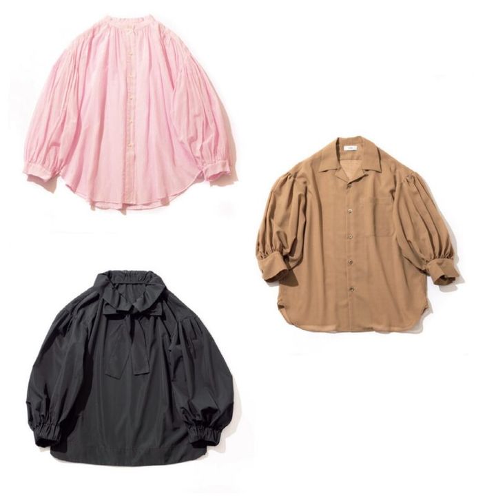 バルーン袖ブラウス