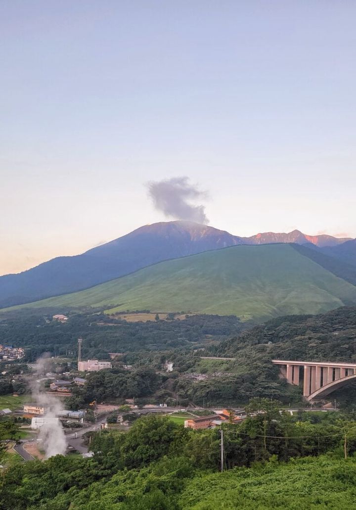 ANAインターコンチネンタル別府リゾート＆スパから、別府の街並みや扇山の眺め（8月）