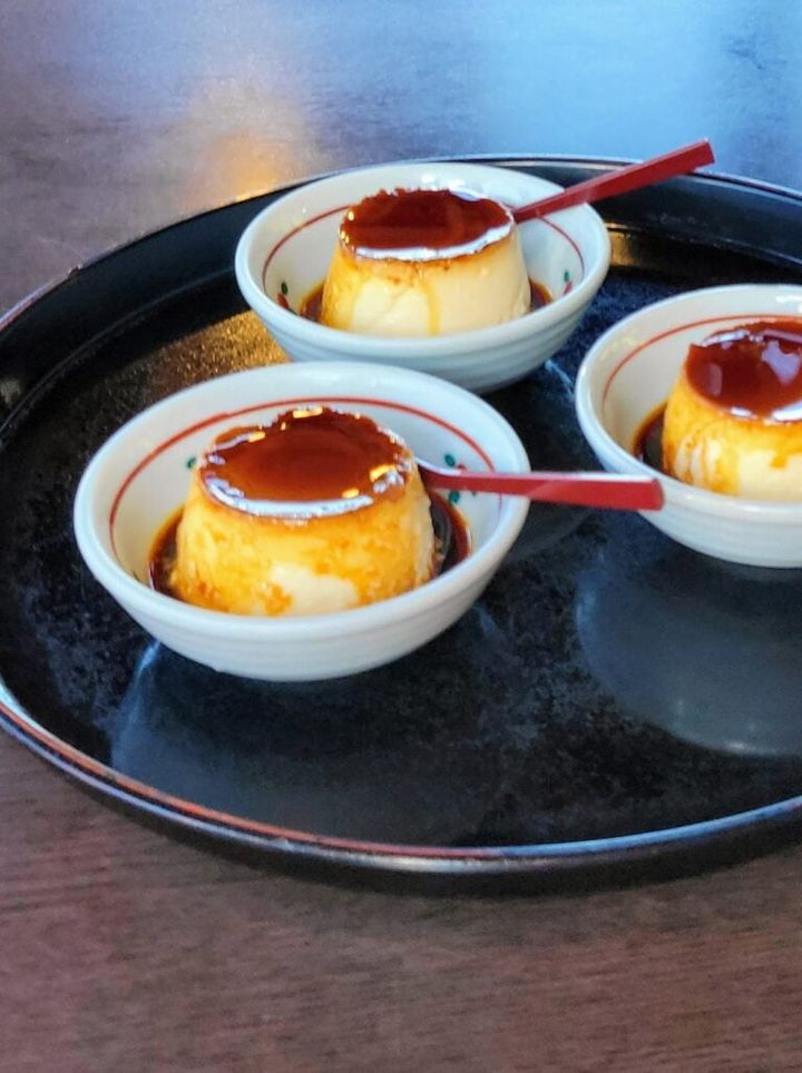 岡本屋売店の地獄蒸しプリン