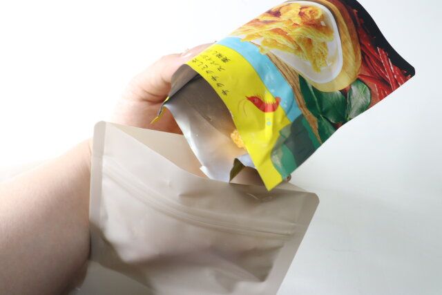 ダイソー 底マチカラーストックバッグ 食品 直接