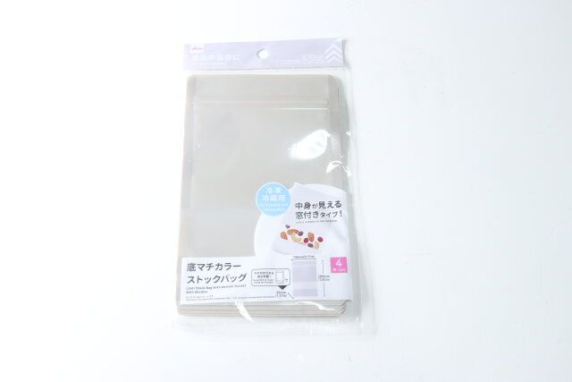 ダイソー 底マチカラーストックバッグ パッケージ