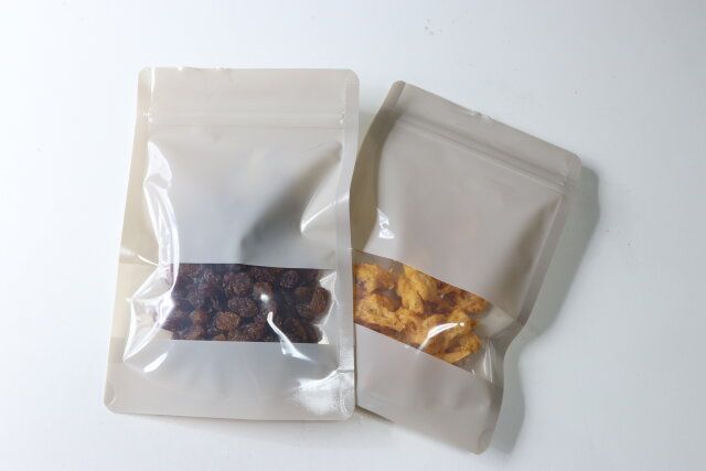 ダイソー 底マチカラーストックバッグ 使用例 窓付き