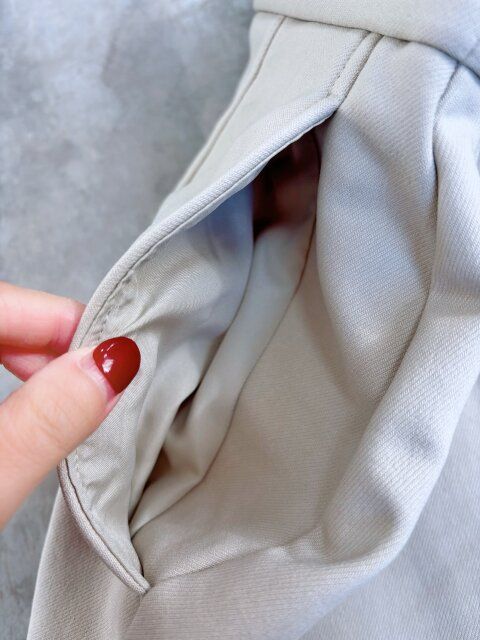 GU 裏フリースフロントジップスカートQ NATURAL ポケット