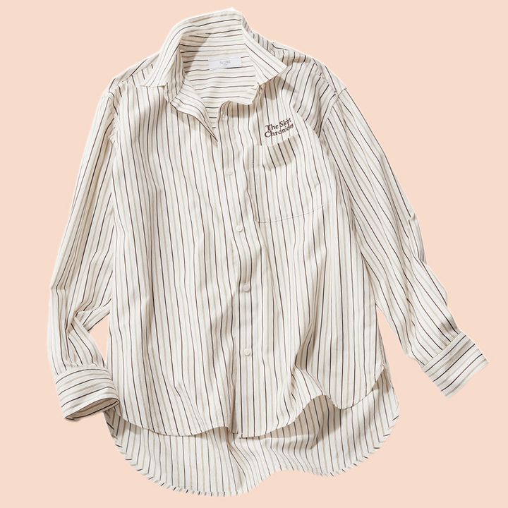 The Skirt Chroniclesとスローブイエナのコラボのストライプシャツ