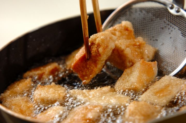 高野豆腐の唐揚げの作り方1