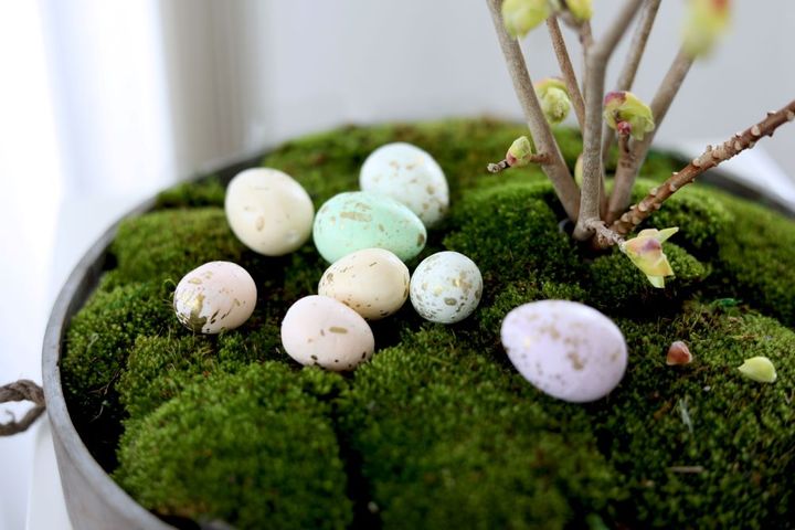 イースターエッグをのせる