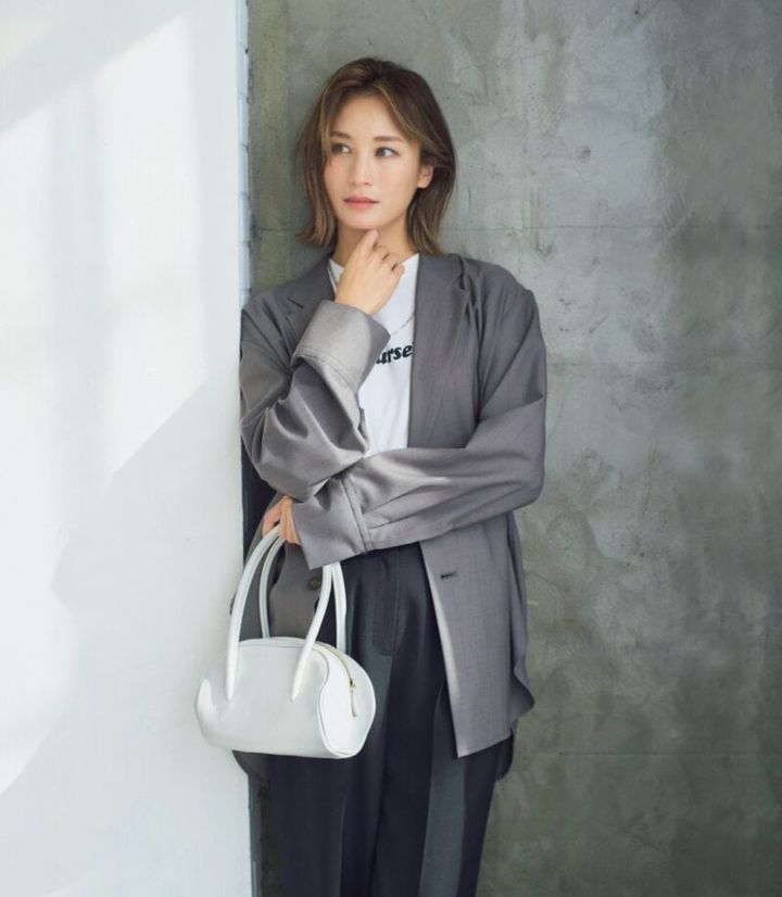 ミニボストンバッグのコーデ