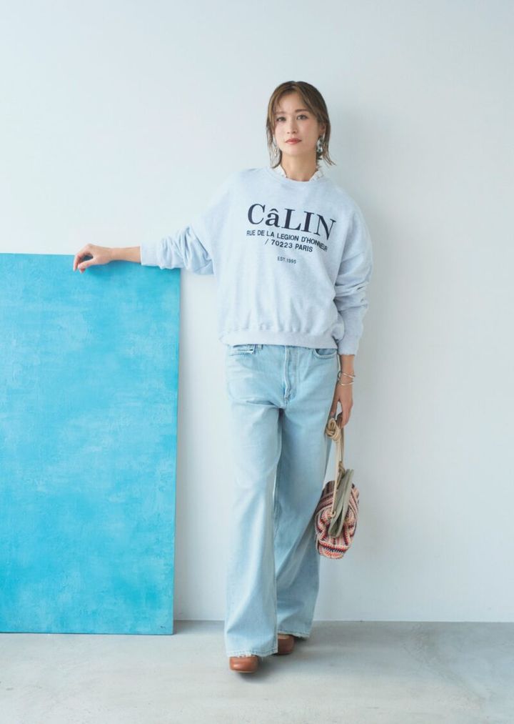 ライトオンスデニム×スエット