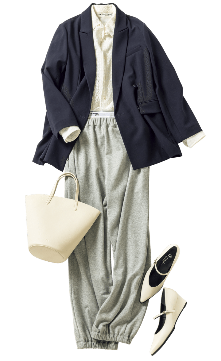 ネイビージャケット＋スポーティ