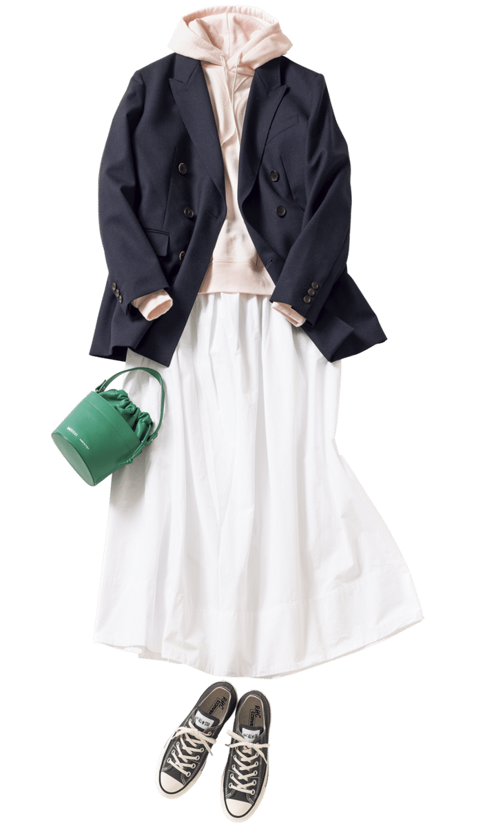 ネイビージャケット＋スポーティ