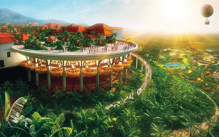 沖縄の新テーマパーク「ジャングリア」の完成予想図