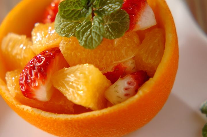 パーティーに♪皮まるごと簡単オレンジカップ