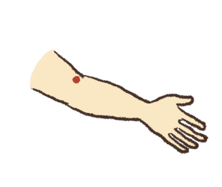 こまめに押したい免疫ケアに役立つツボのひとつ、尺沢