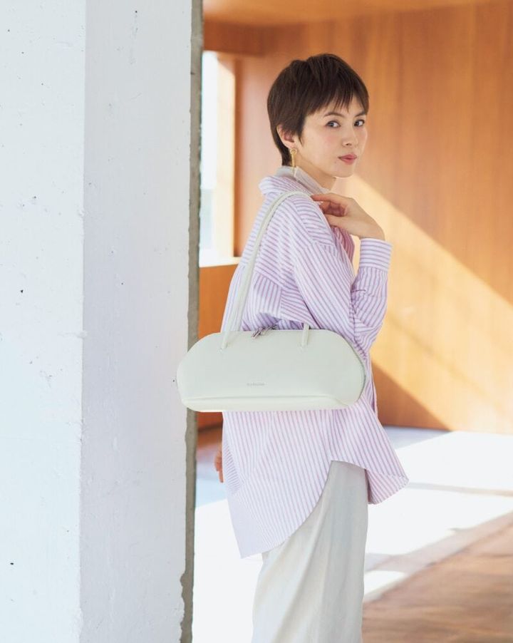 ミニボストンが主役のコーデ