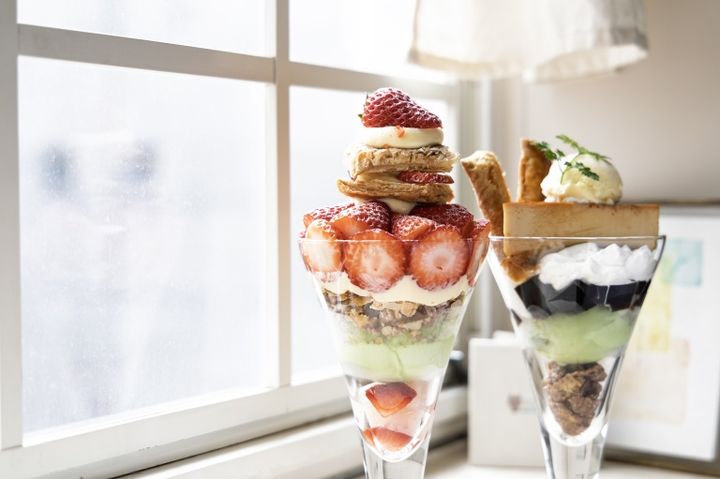 パフェは無くなり次第終了。予約時に取り置きができます