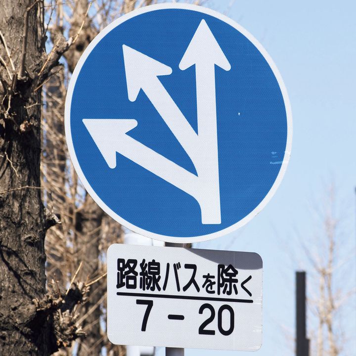 シャキッと矢印の道路標識