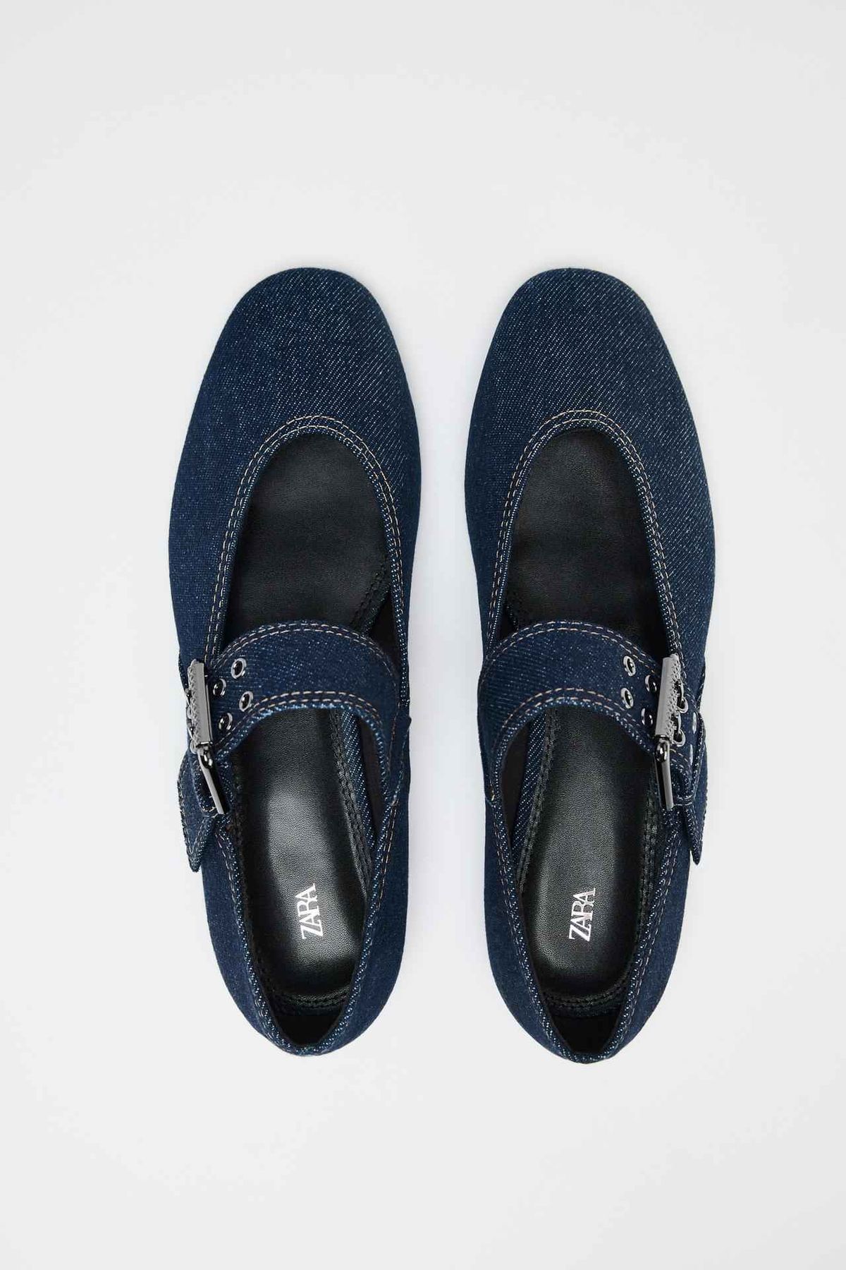 zara★バックルつきバレリーナシューズ38 超新作】 美品】バックル付き バレエシューズ 38サイズ /ZARA