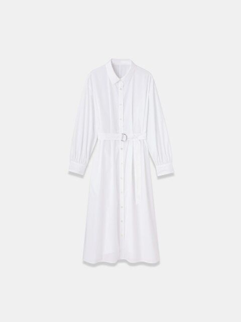 PLSTのタイプライターシャツワンピース