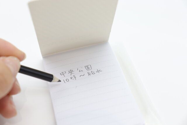 緊急用メモシール ミニ鉛筆＆ホルダー付き