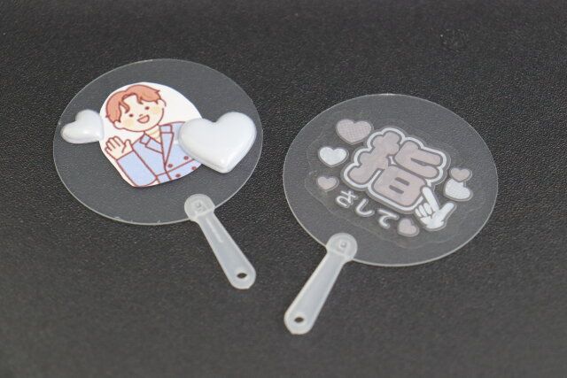 キャンドゥ透明miniうちわ 丸型