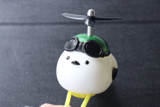 ダイソーのユニークな自転車パフホーン（シマエナガ）