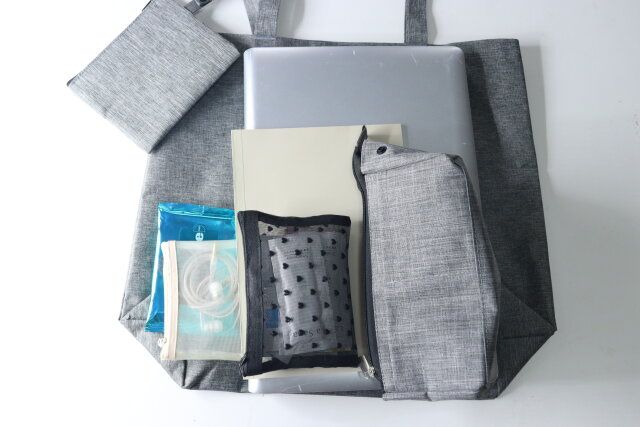 ダイソー トートバッグ（ポーチ付き） バッグ 容量