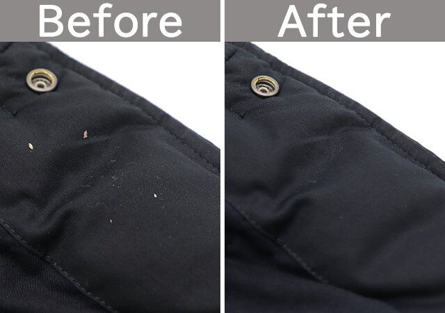 キャンドゥのホコリ取りブラシ 携帯用でゴミを取った様子