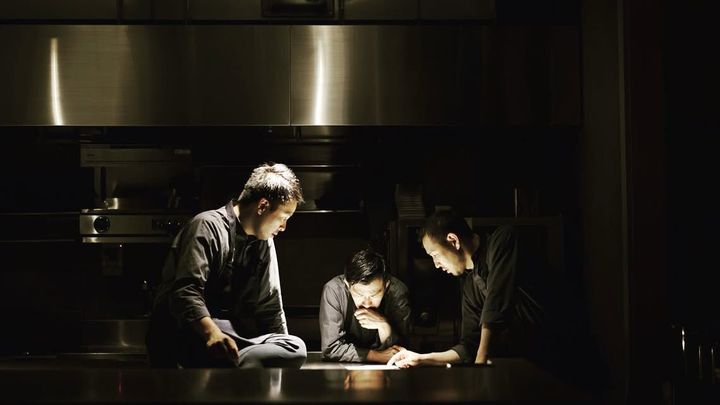 「respiración（レスピラシオン）」シェフ。（写真左から）八木恵介、北川悠介、梅達郎