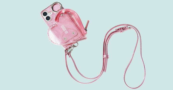 ajewのハートポケット付きのPVC素材のスマホケース