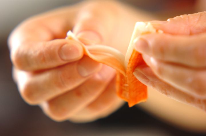 ホウレン草とカニカマの作り方1